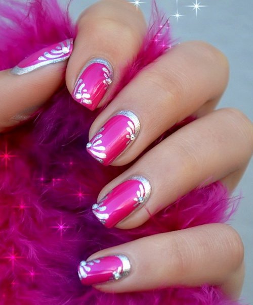 beautiful pink nails