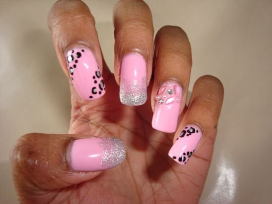 beautiful pink nails